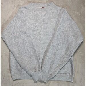 Vintage Pannill Sweatshirt USA Made Heavyweight Gray Blank Crewneck Mens M 90s